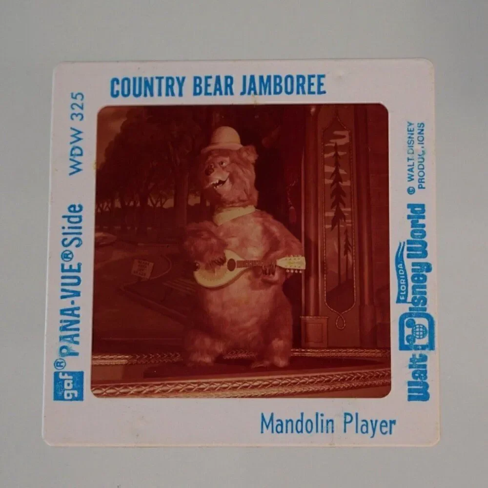 Vintage Lot of 5 Pana-Vue Film Slides Walt Disney World Country Bear Jamboree